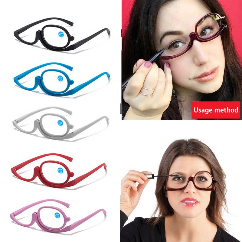 משקפי ראייה מגנטיות לאיפור | Rotating Makeup Reading Glasses | אוזו - שופ